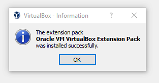 vbox extension installed